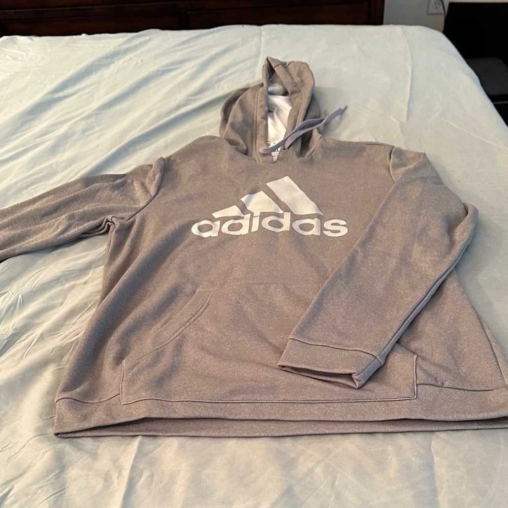 Adidas Women's Hoodie in Light Gray